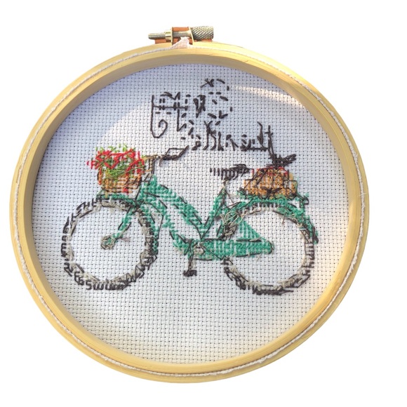 Enjoy the Ride Bike Cross Stitch - Picture 4 of 5